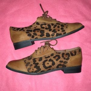 Cheetah print loafers